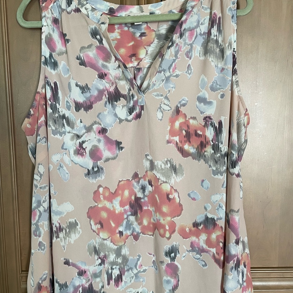 Lila Rose Multicolored Sleeveless Blouse Relaxed Fit